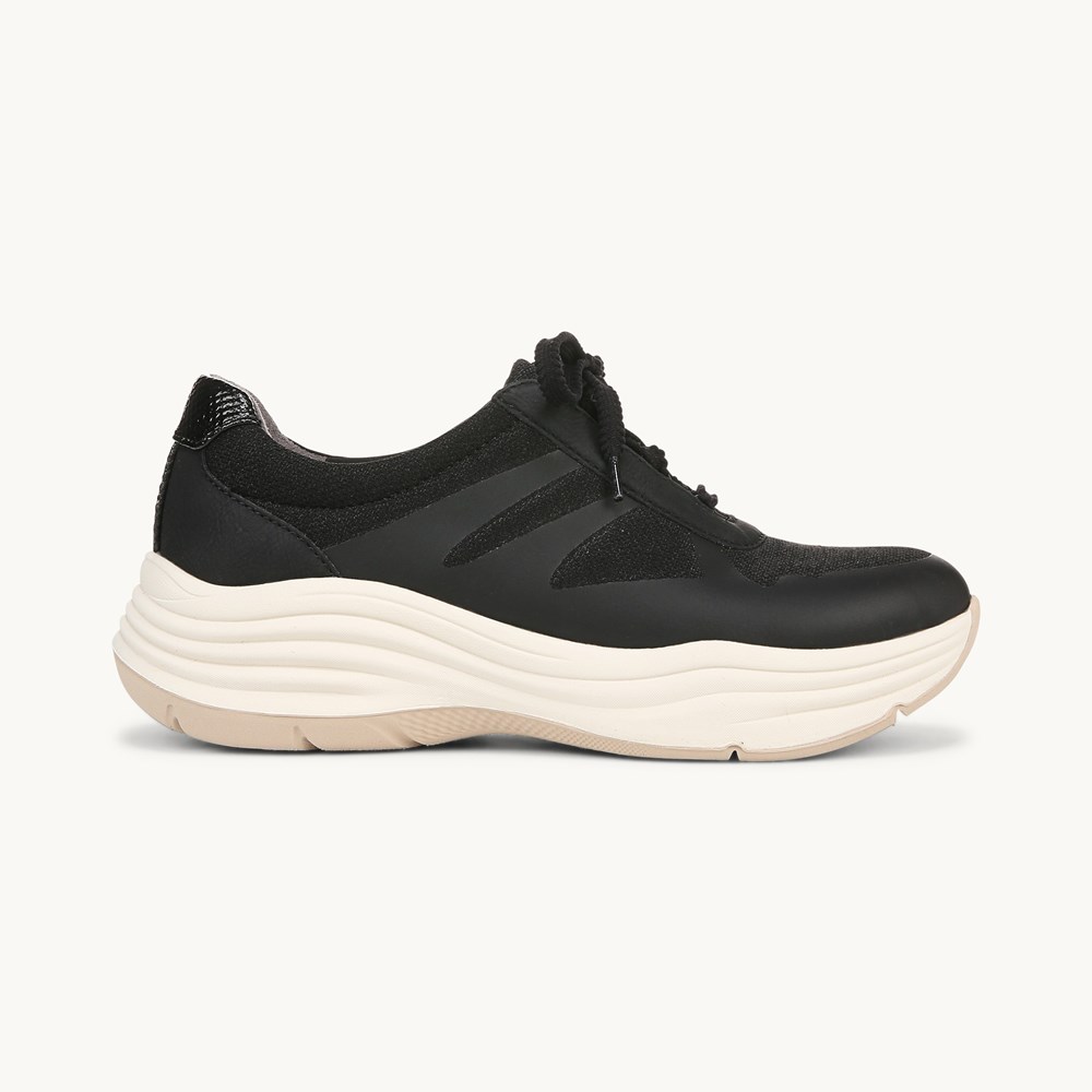 LifeStride Impulse Sneaker - Black Stretch Fabric