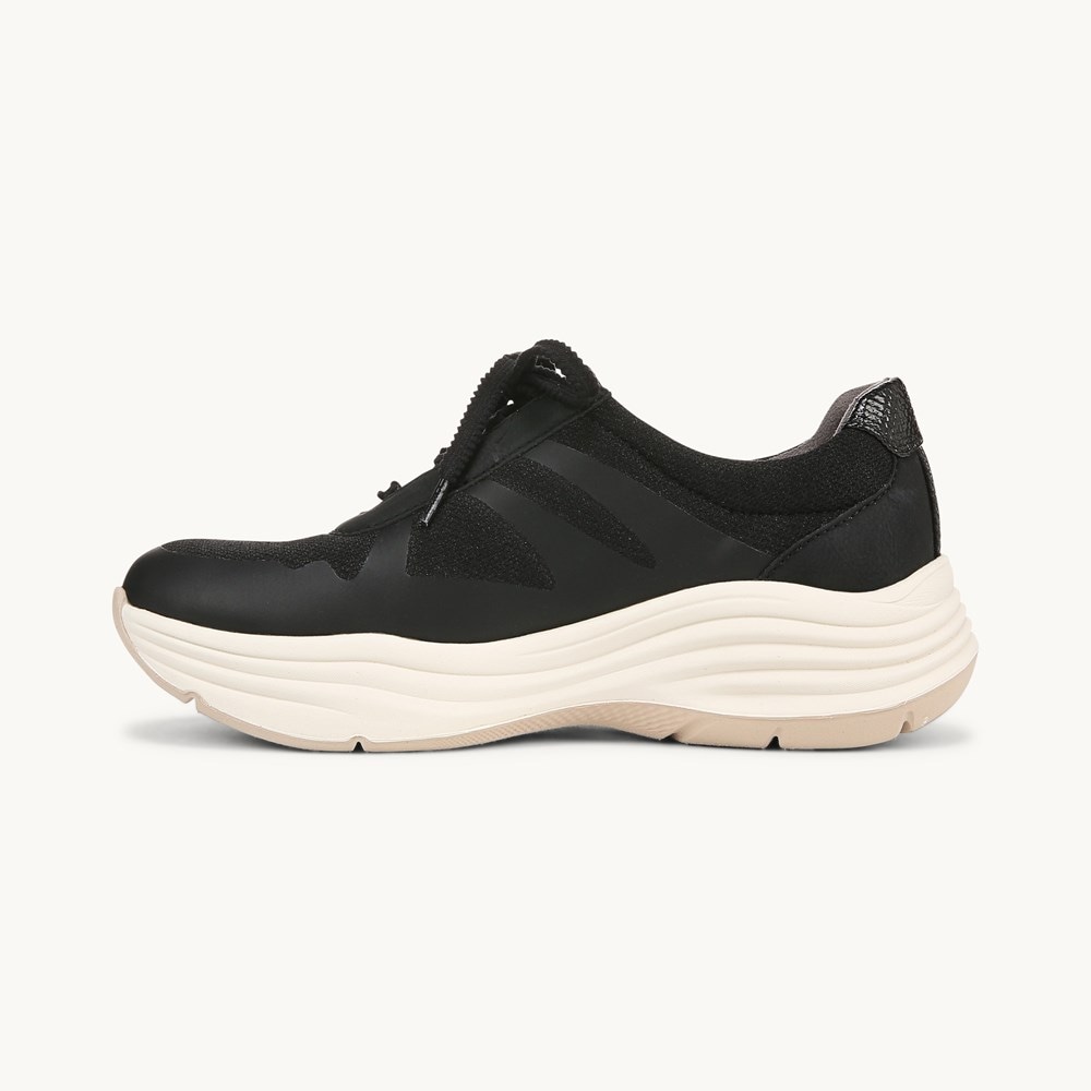 LifeStride Impulse Sneaker - Black Stretch Fabric