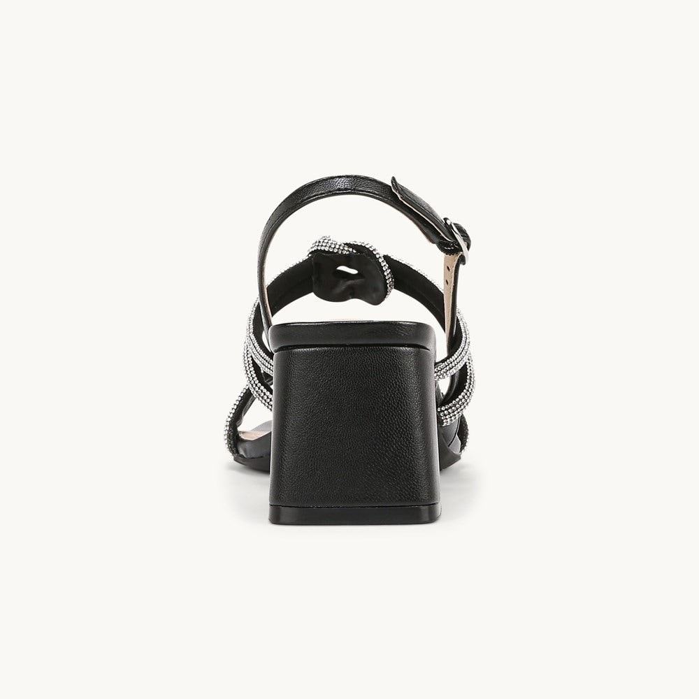 LifeStride Celeste Slingback Sandal - Black Faux Leather