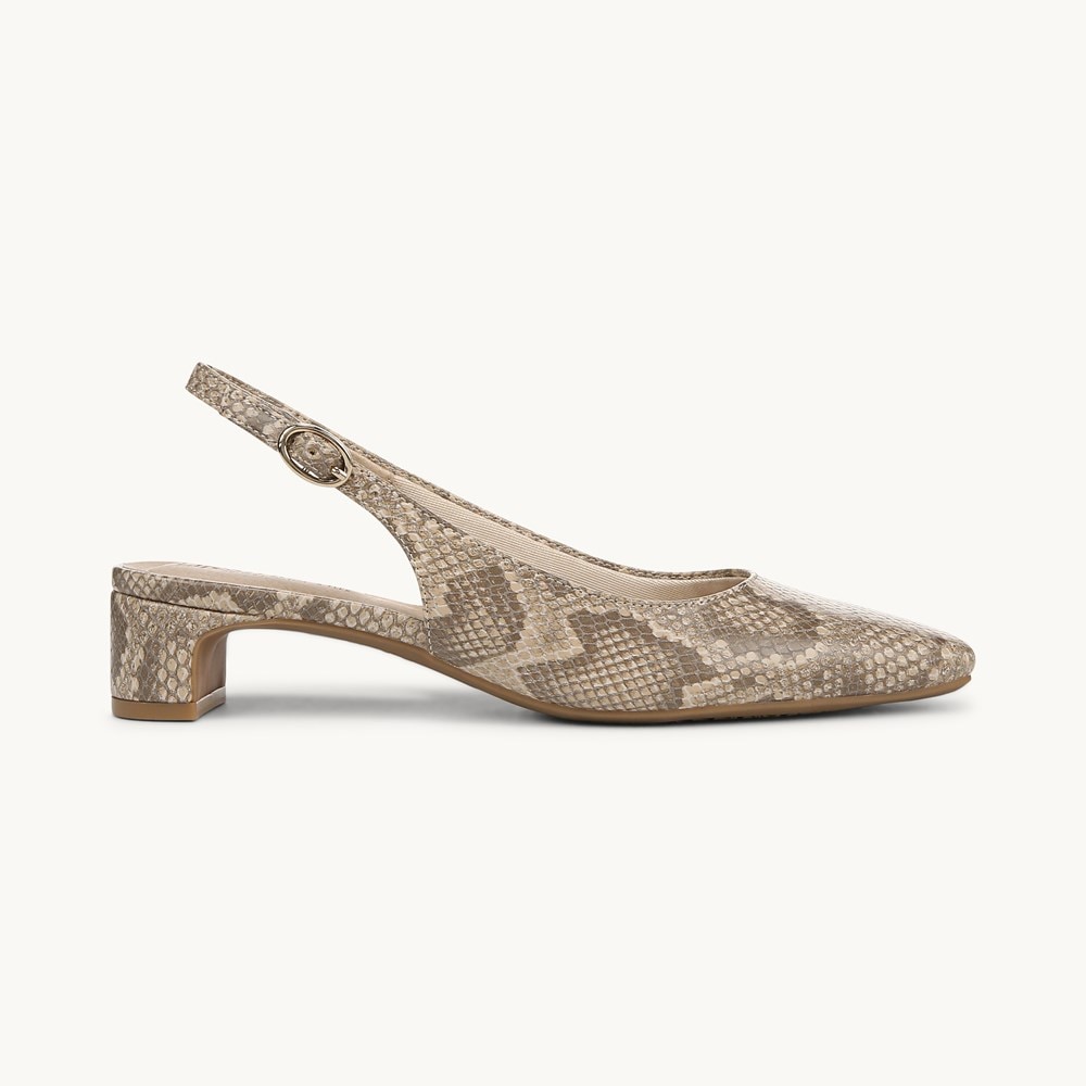 LifeStride Lorena Slingback - Taupe Faux Leather
