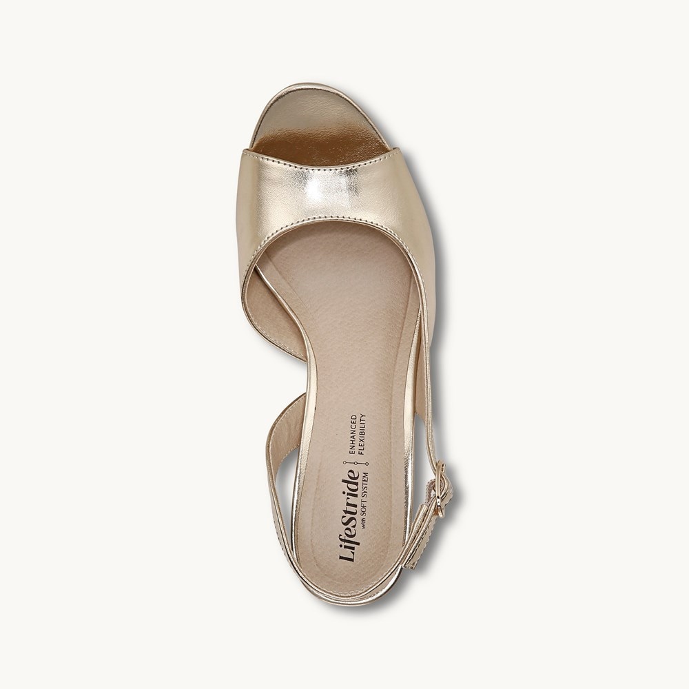 LifeStride Teller 2 Slingback Pump - Gold Faux Leather