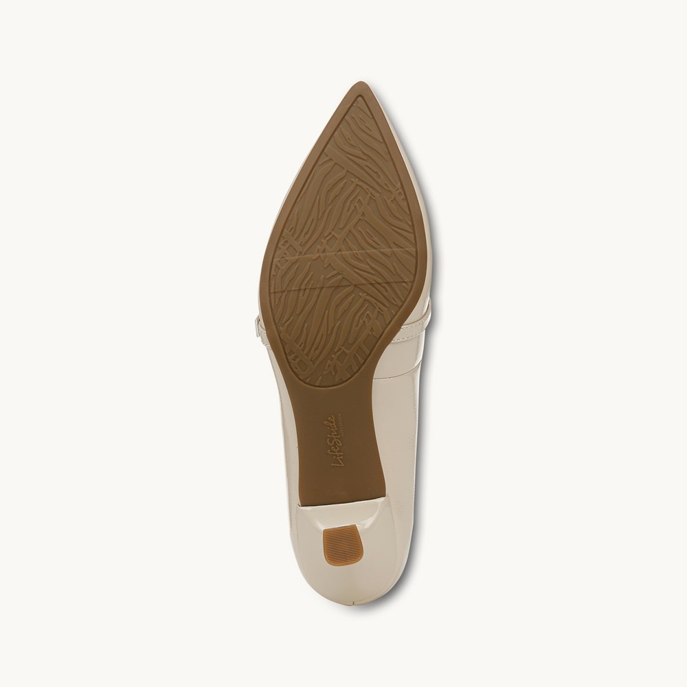 LifeStride Madelyn Mary Jane Pump - Almond Milk Faux Leather
