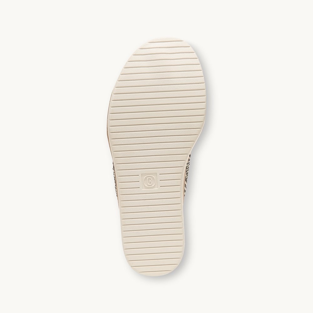 LifeStride Resort Wedge Sandal - Black/Multi Raffia Fabric