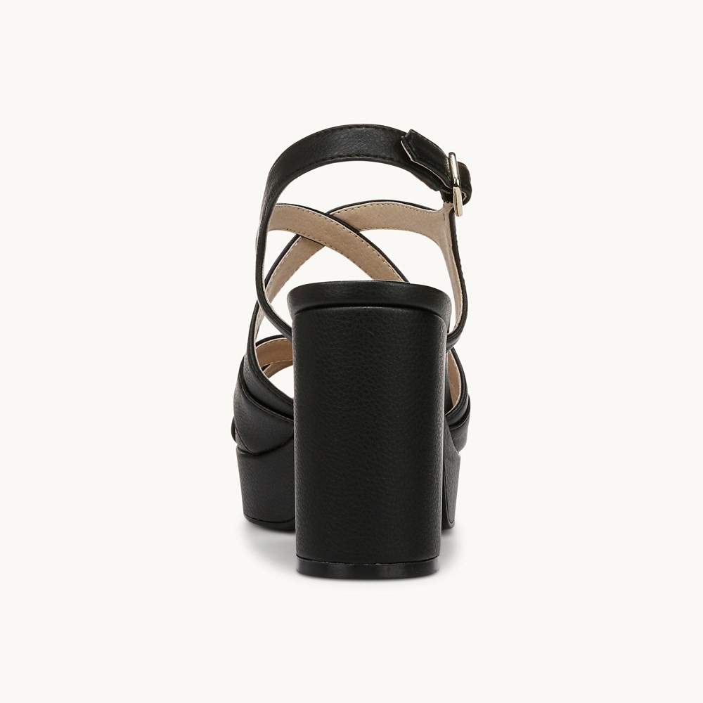LifeStride Adrianna Dress Sandal - Black Faux Leather