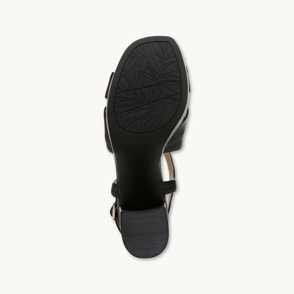 LifeStride Adrianna Dress Sandal - Black Faux Leather