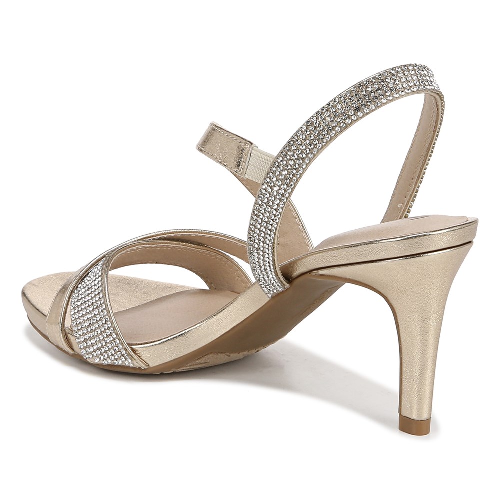 LifeStride Mia Glitz Dress Sandal - Gold Faux Leather