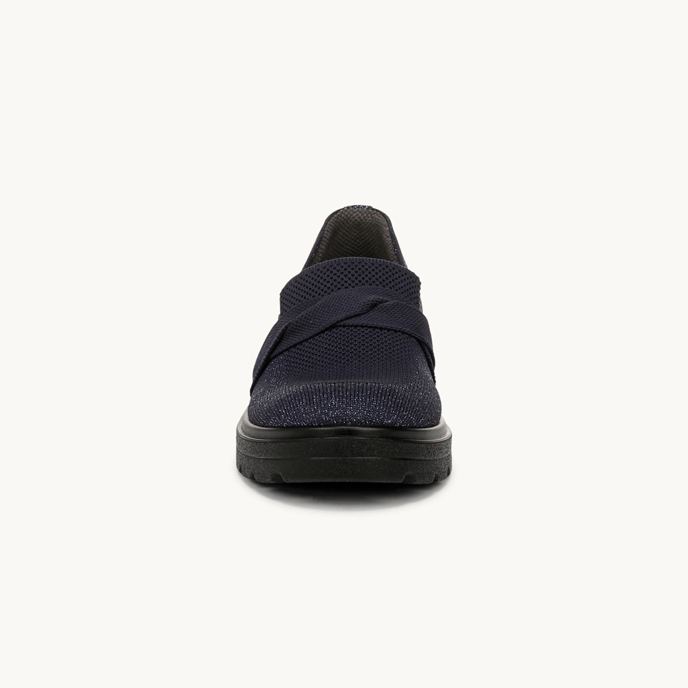 LifeStride Muse Bow Loafer - Navy Knit Fabric
