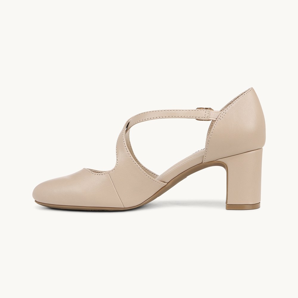 LifeStride Tracy Strappy Pump - Tender Taupe Faux Leather