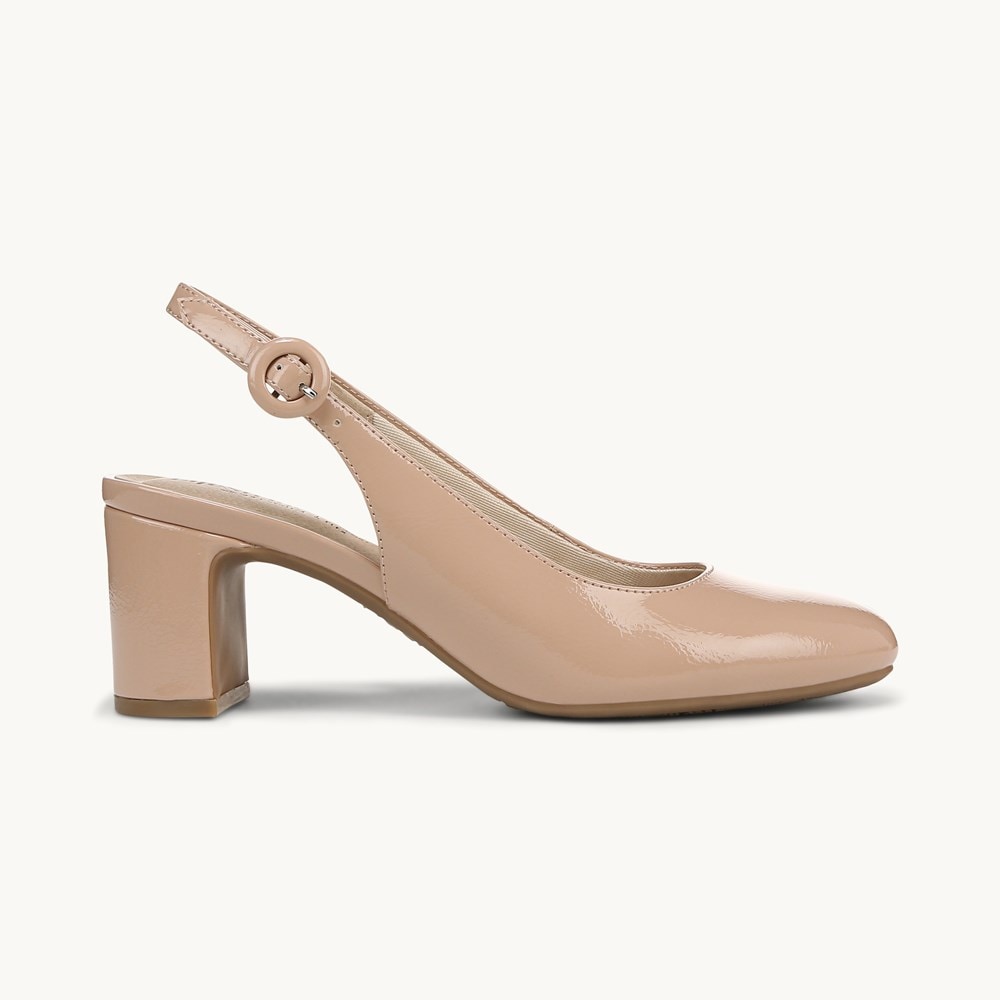 LifeStride Tia Slingback Pump - Sand Faux Leather