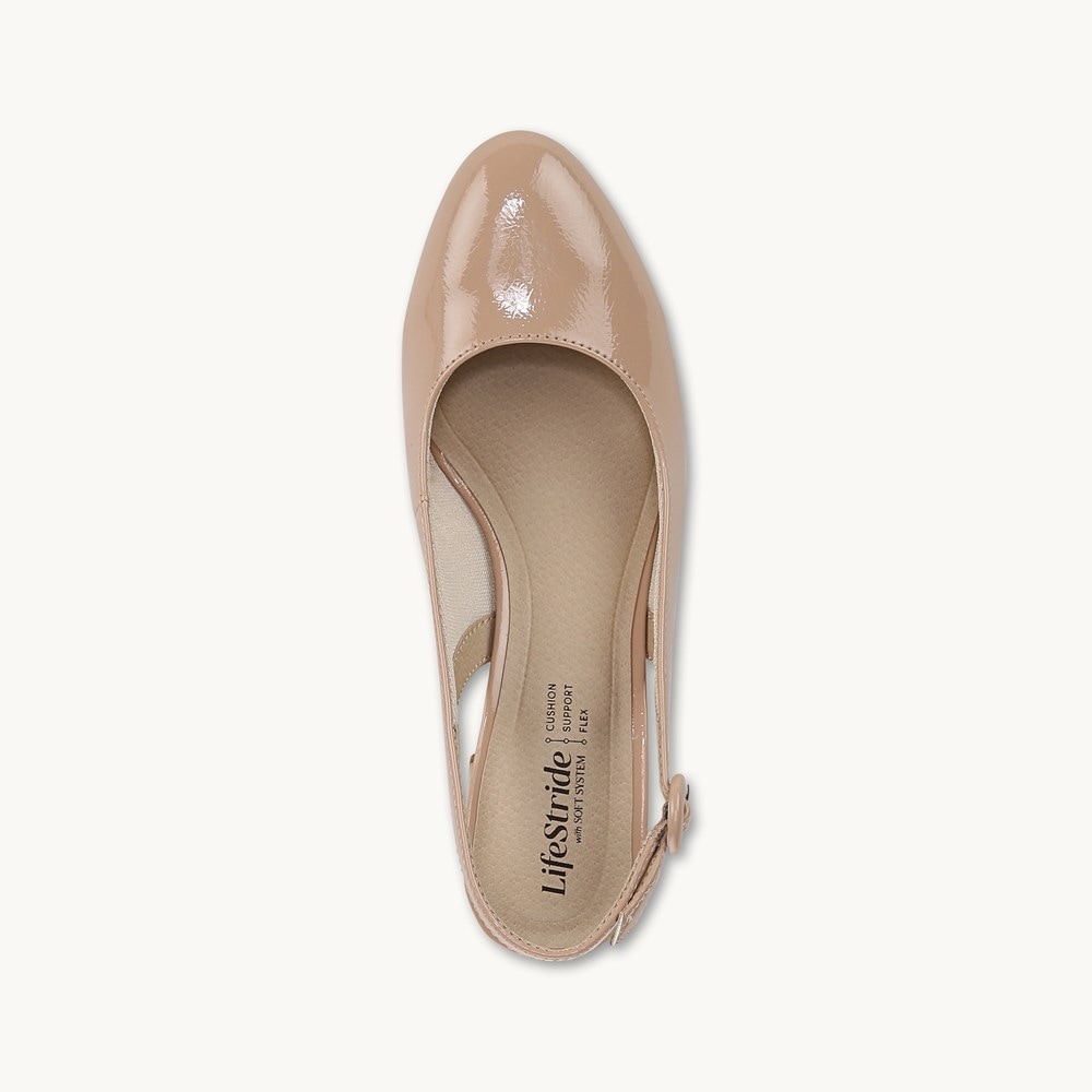 LifeStride Tia Slingback Pump - Sand Faux Leather