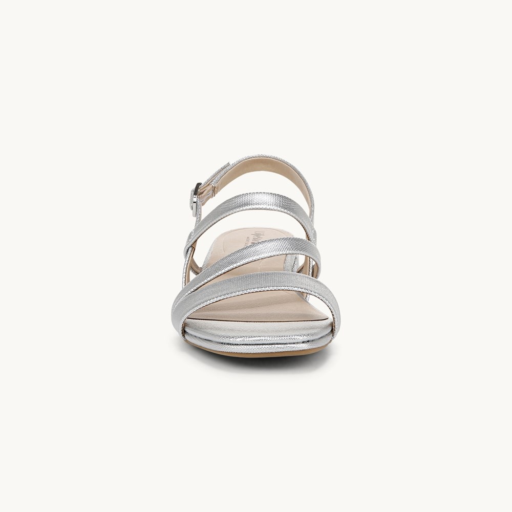 LifeStride Janet Strappy Dress Sandal - Silver Faux Leather
