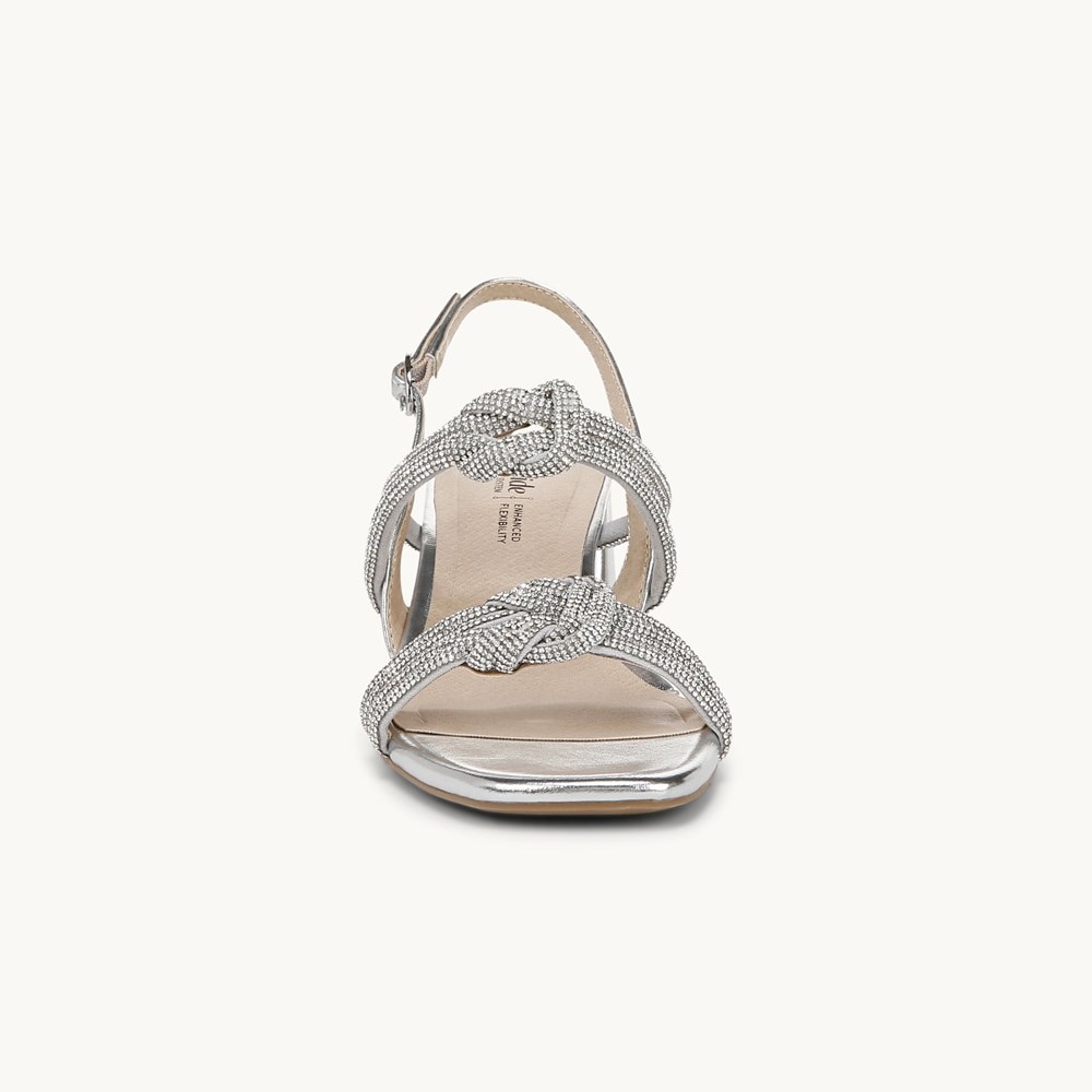 LifeStride Celeste Slingback Sandal - Silver Faux Leather