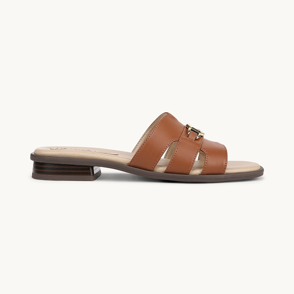 LifeStride Royalty Bit Sandal - Tan Faux Leather