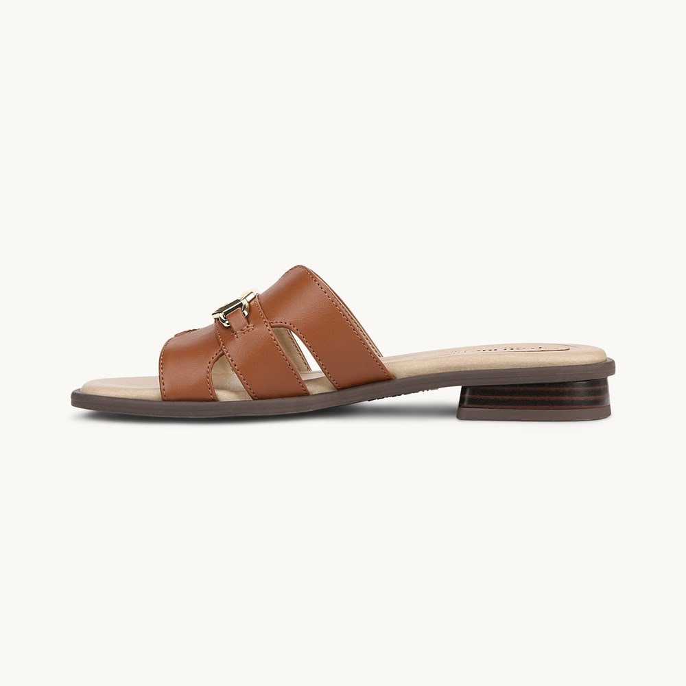 LifeStride Royalty Bit Sandal - Tan Faux Leather