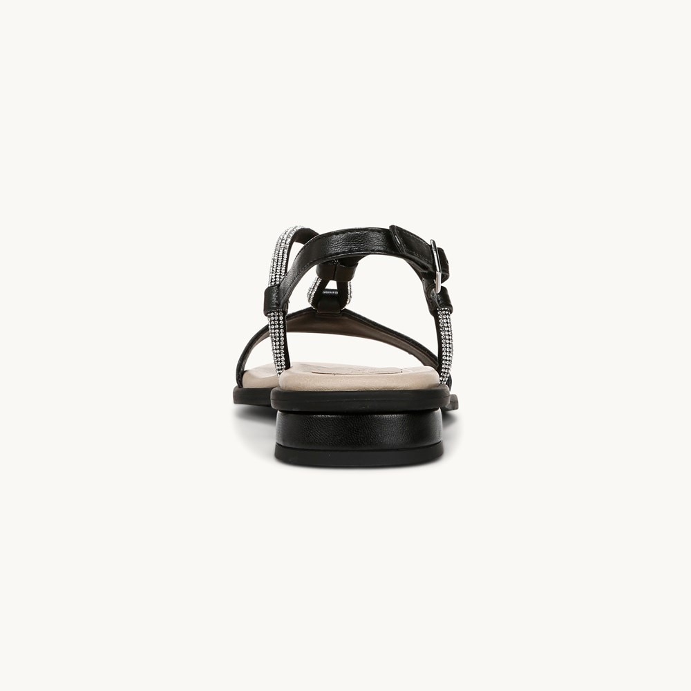 LifeStride Radiant Slingback Sandal - Black Faux Leather