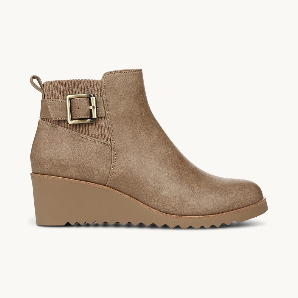 LifeStride Zayne Ankle Bootie - Brown Faux Leather