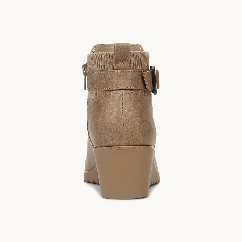 LifeStride Zayne Ankle Bootie - Brown Faux Leather