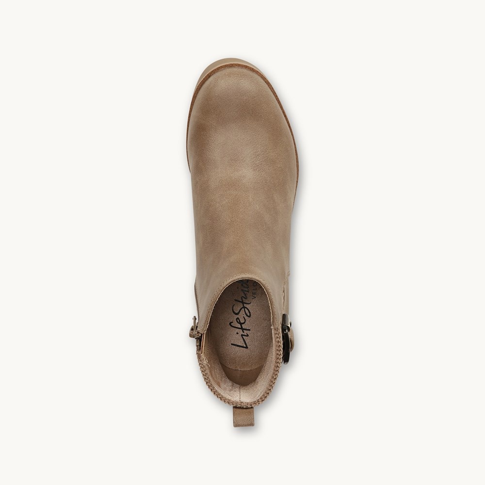 LifeStride Zayne Ankle Bootie - Brown Faux Leather