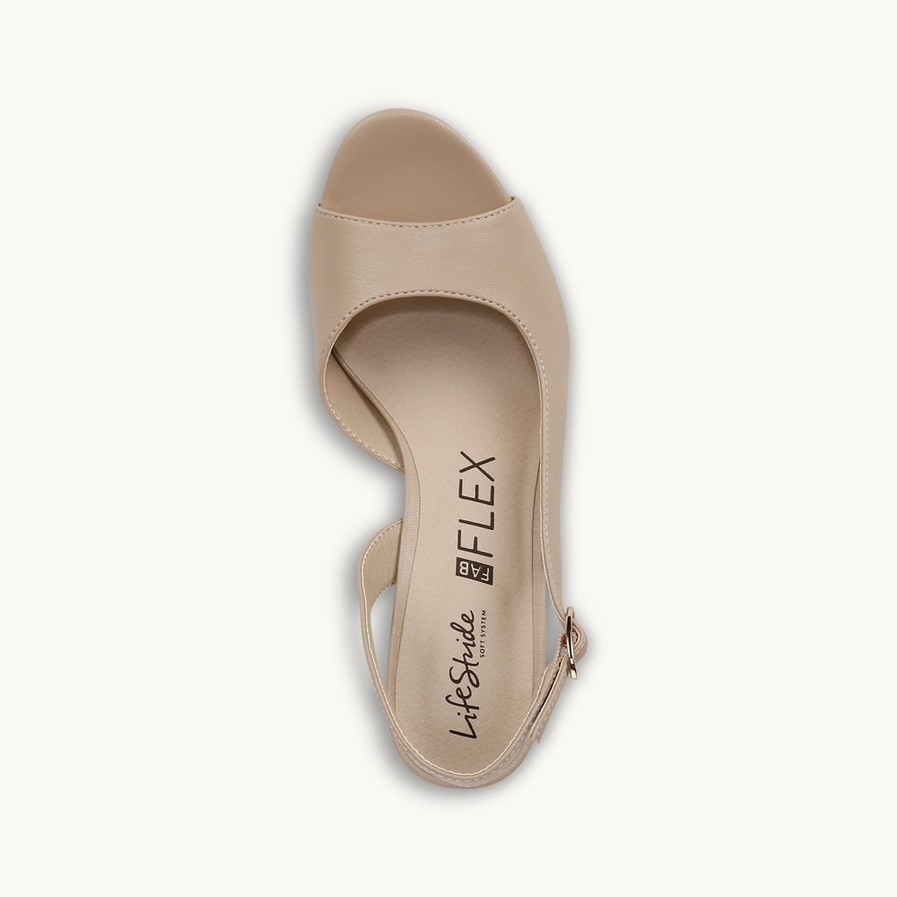 LifeStride Teller 2 Slingback Pump - Tender Taupe Faux Leather