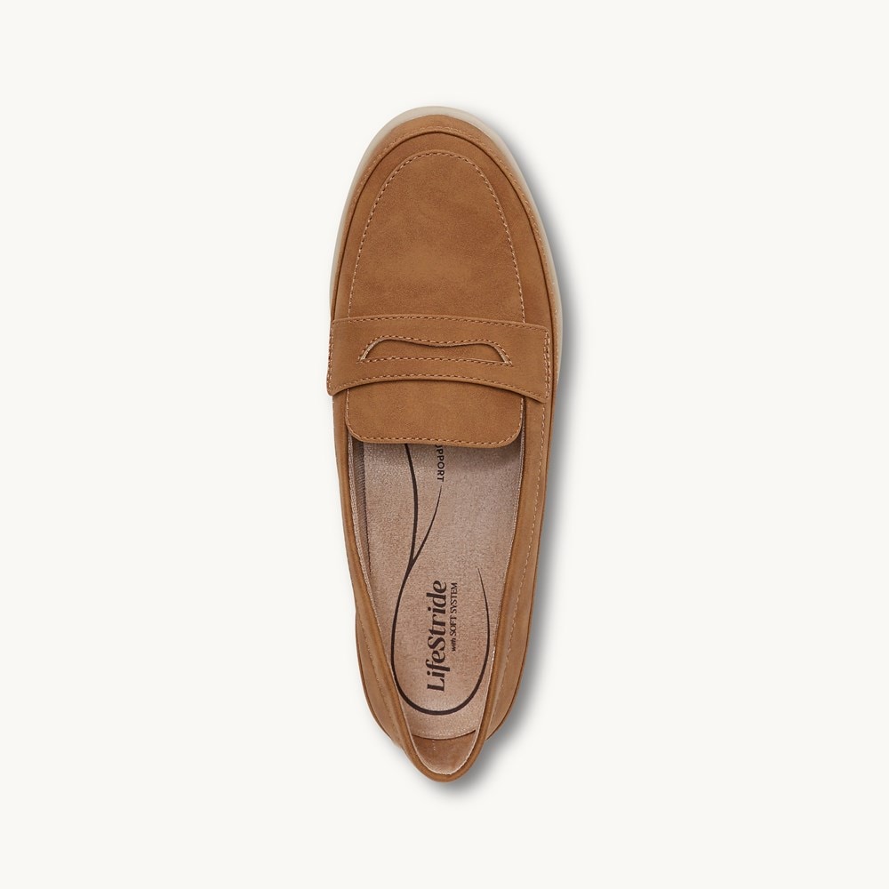 LifeStride Malta Loafer - Tan Faux Leather