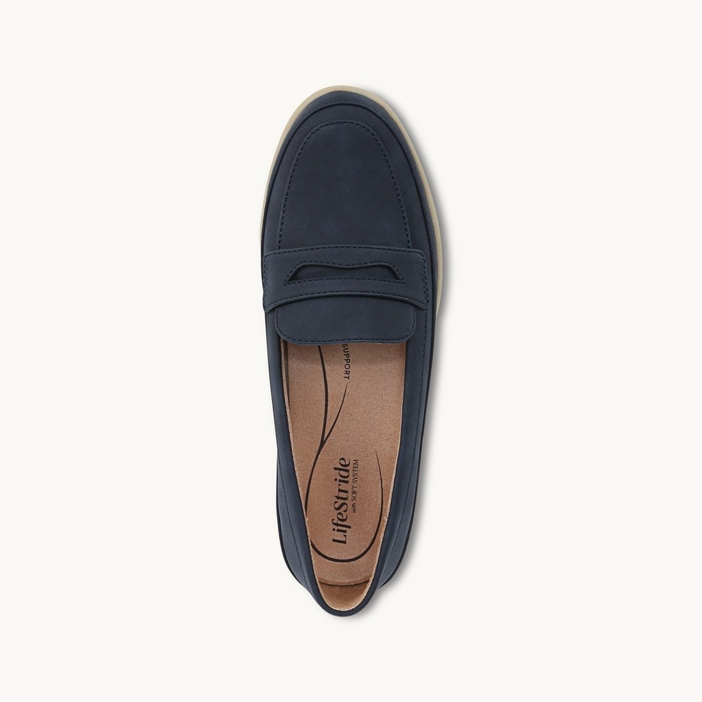 LifeStride Malta Loafer - Lux Navy Faux Leather