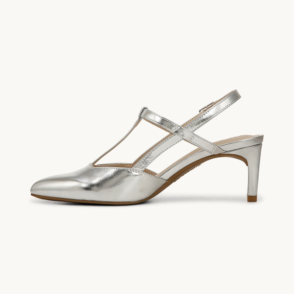 LifeStride Aire Slingback Pump - Silver Faux Leather