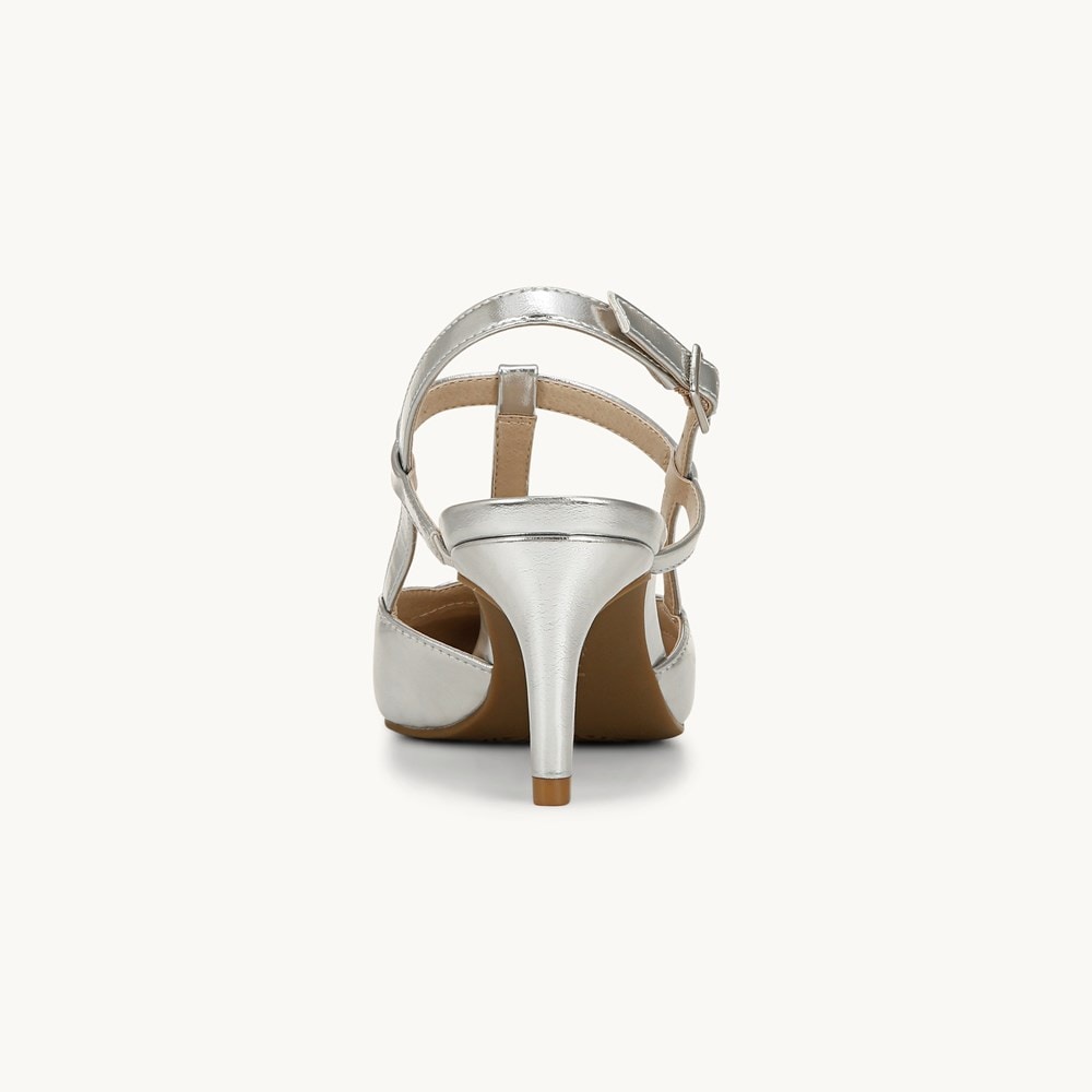 LifeStride Aire Slingback Pump - Silver Faux Leather