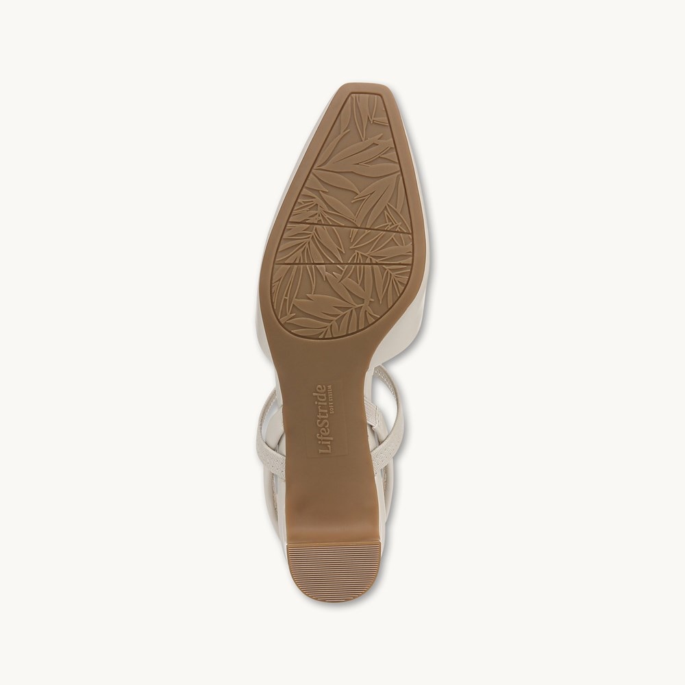 LifeStride Lainey Strappy Sandal - Bone Faux Leather