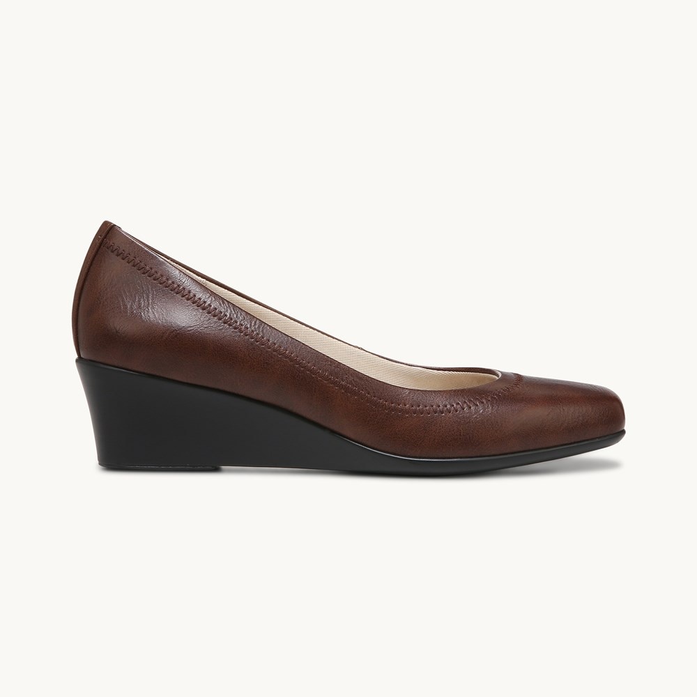 LifeStride Groovy Wedge Slip On - Dark Tan