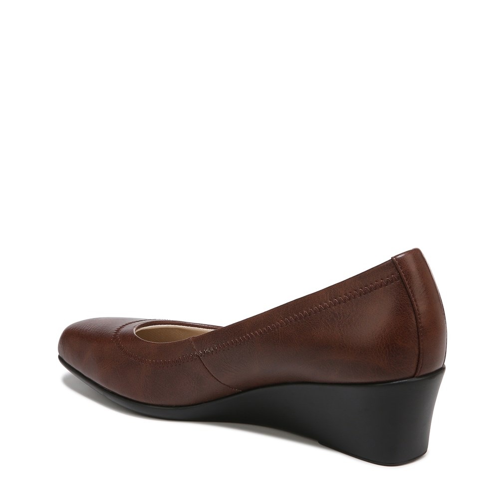 LifeStride Groovy Wedge Slip On - Dark Tan