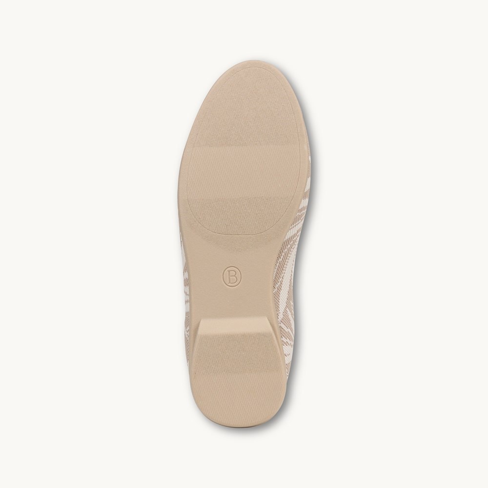 LifeStride Kit 2 Ballet Flat - Beige Knit Fabric