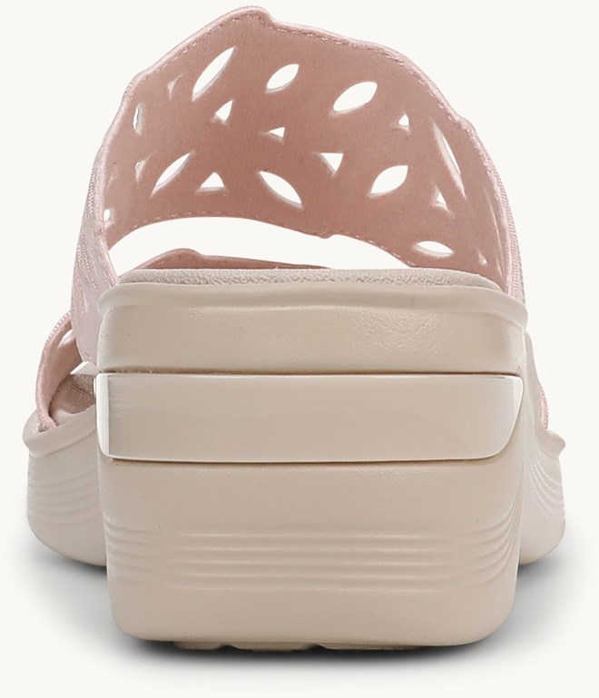 LifeStride Delight Wedge Sandal - Peach Whip Shimmer Fabric