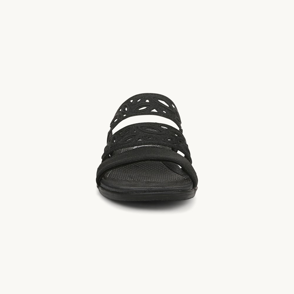 LifeStride Poppy Strappy Sandal - Black Shimmer Fabric