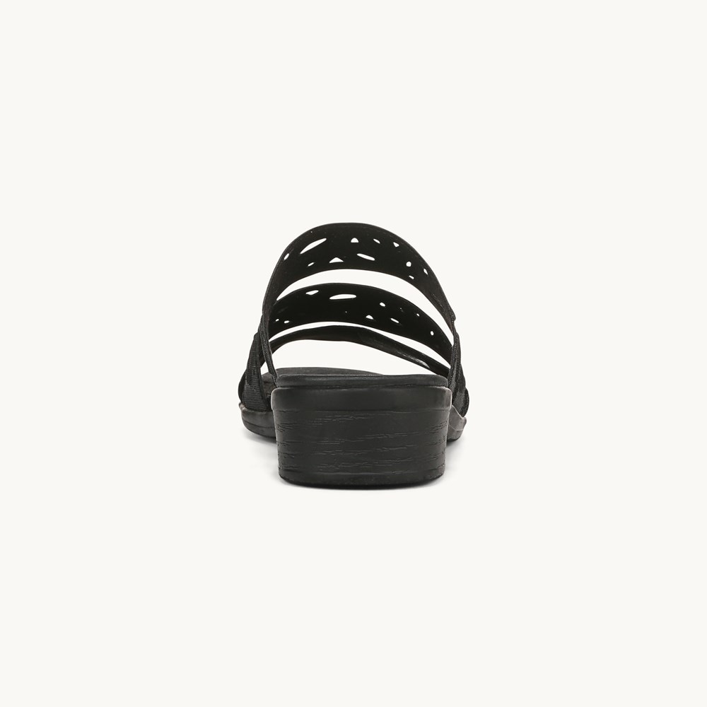 LifeStride Poppy Strappy Sandal - Black Shimmer Fabric