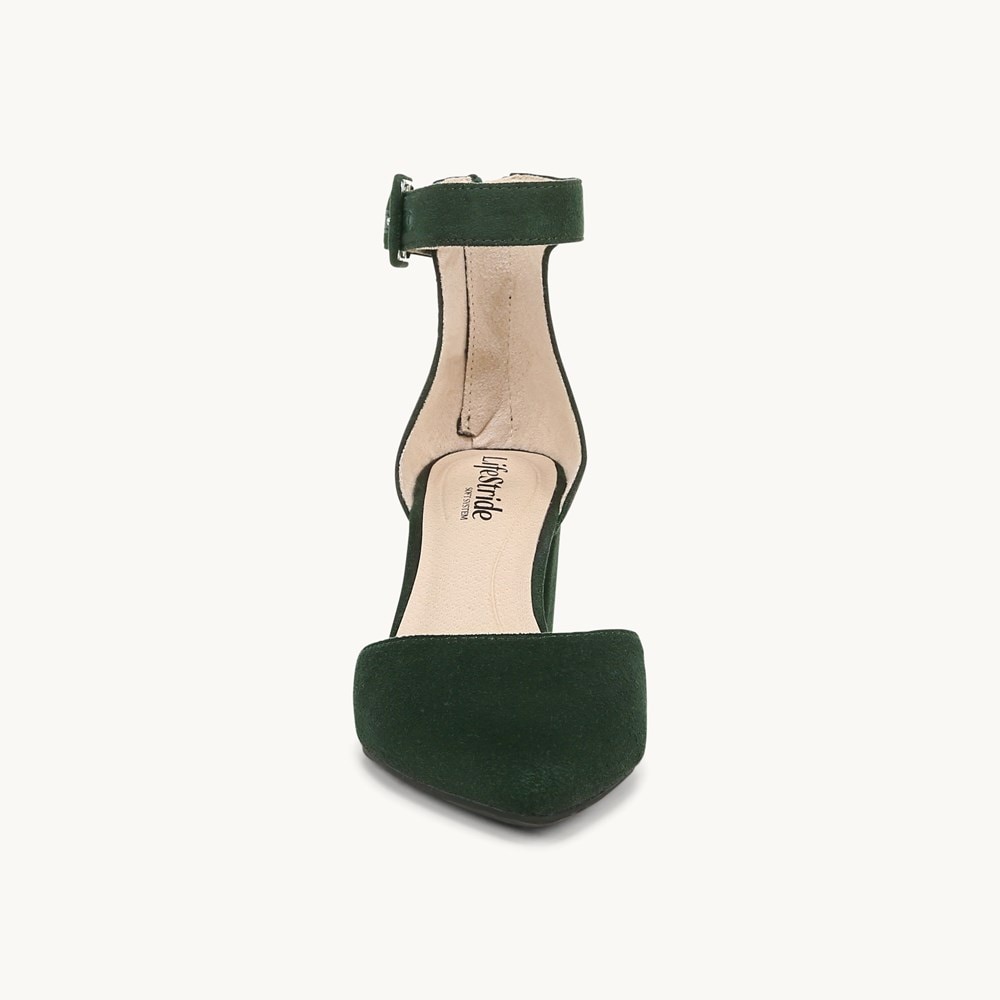 LifeStride Admire Dress Sandal - Tartan Green Fabric