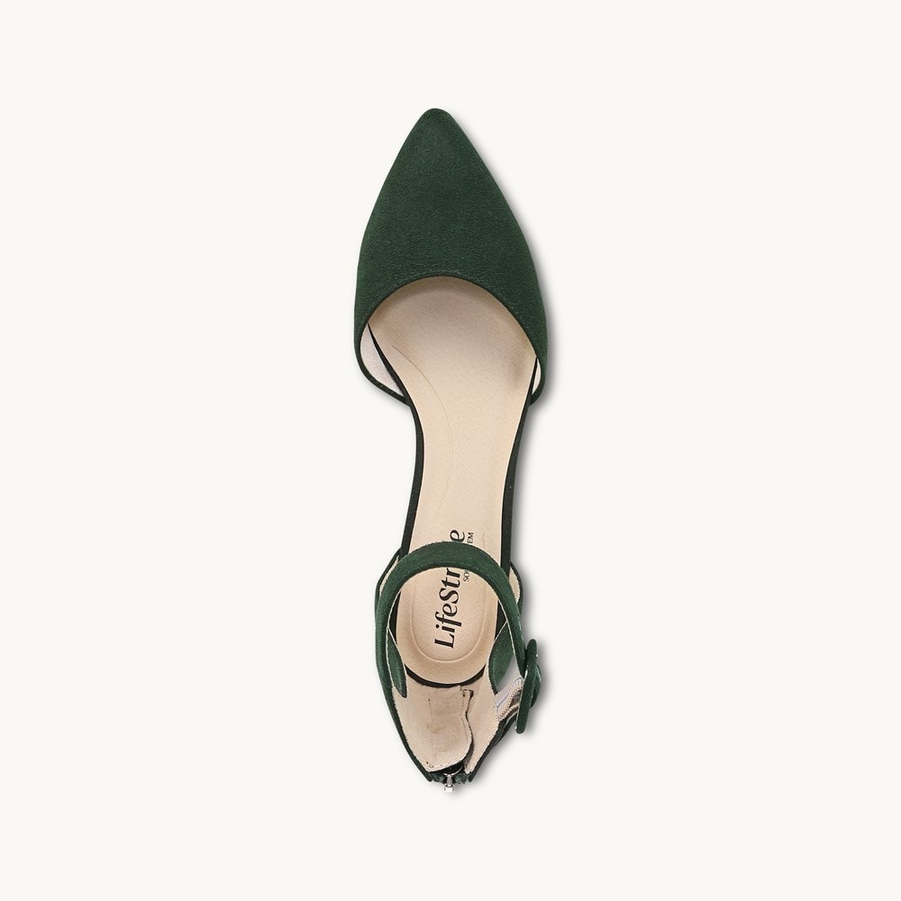 LifeStride Admire Dress Sandal - Tartan Green Fabric
