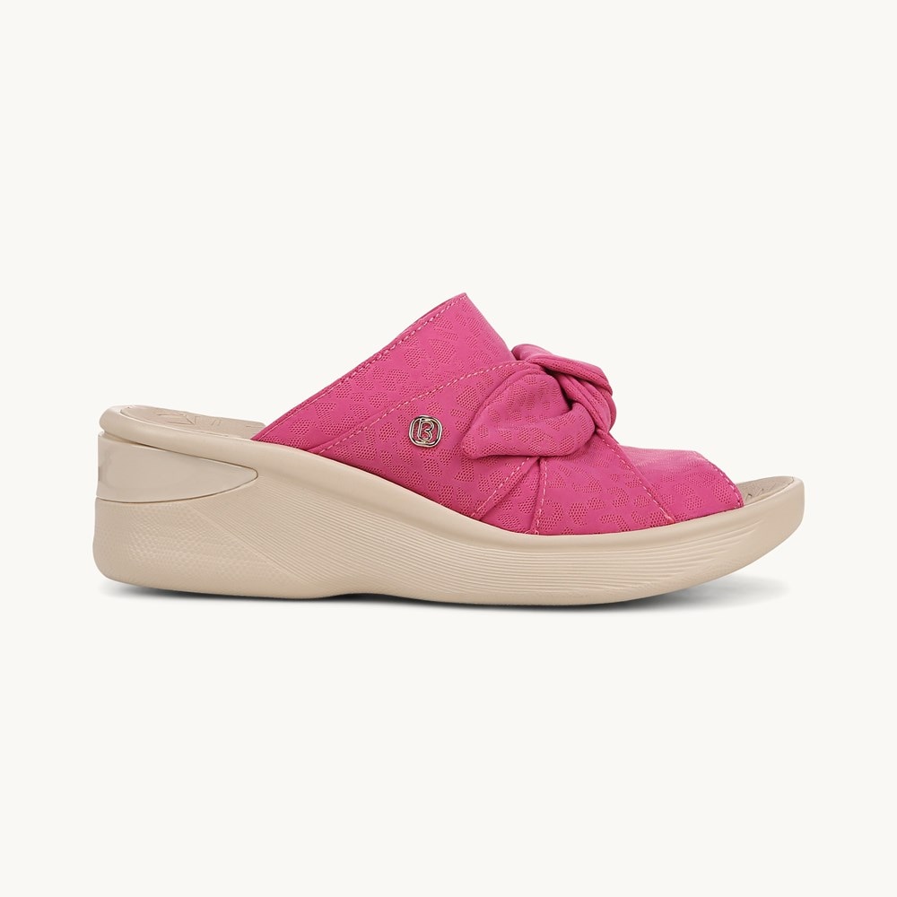 LifeStride Smile Wedge Sandal - Pink Cheetah Fabric