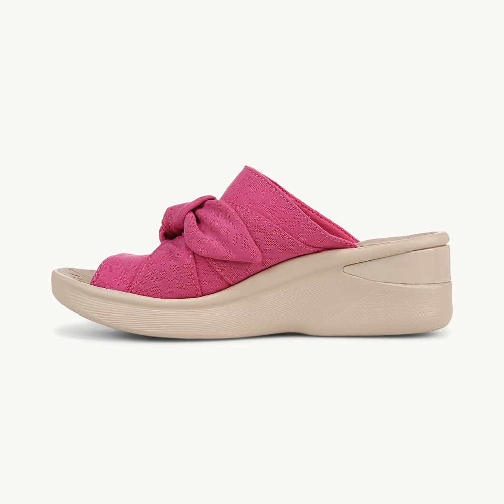 LifeStride Smile Wedge Sandal - Pink Cheetah Fabric