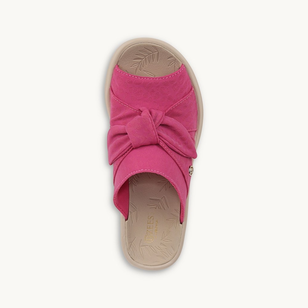 LifeStride Smile Wedge Sandal - Pink Cheetah Fabric