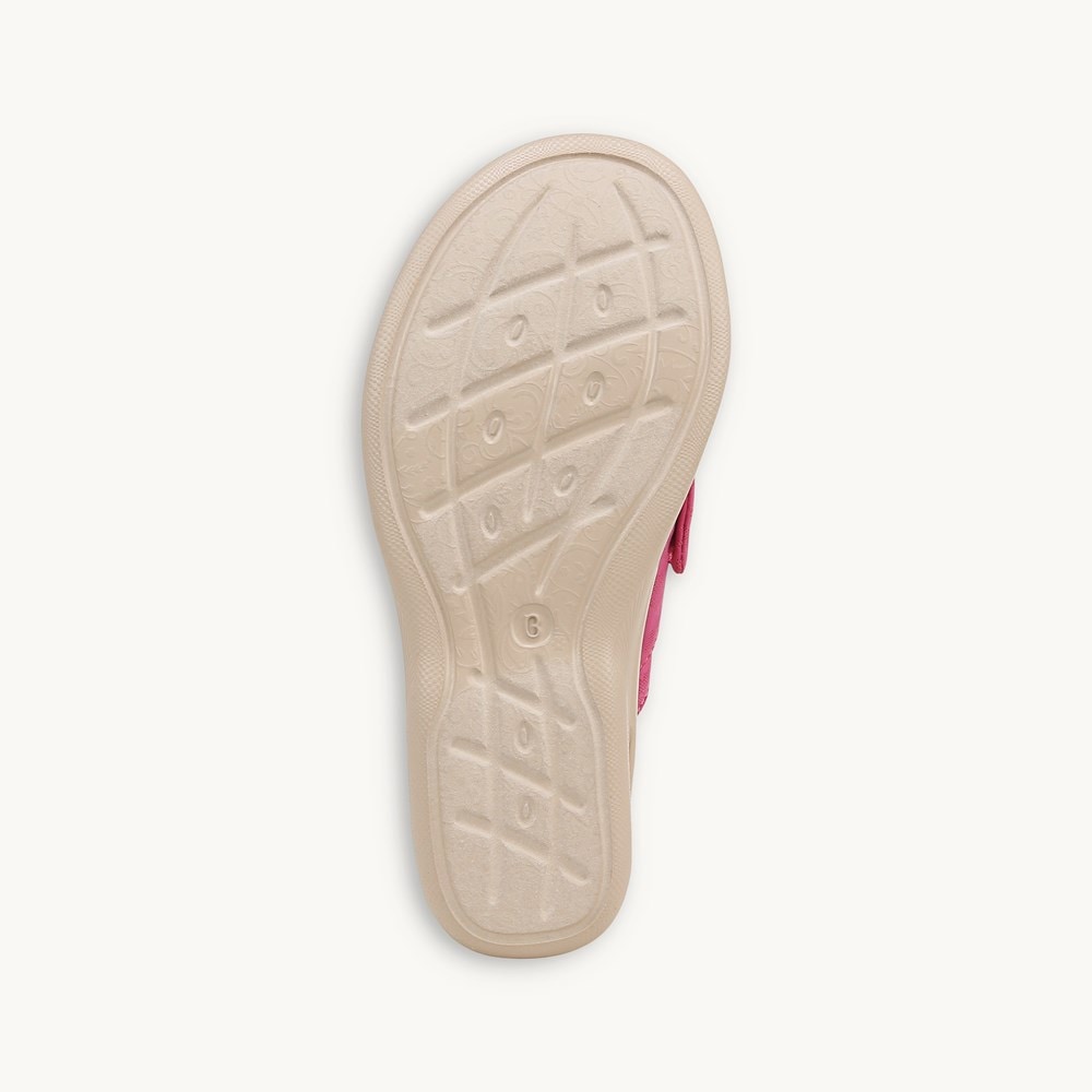 LifeStride Smile Wedge Sandal - Pink Cheetah Fabric