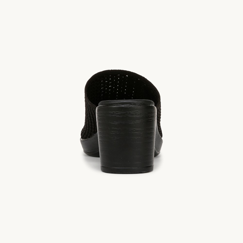 LifeStride Ella Block Heel Sandal - Black Fabric