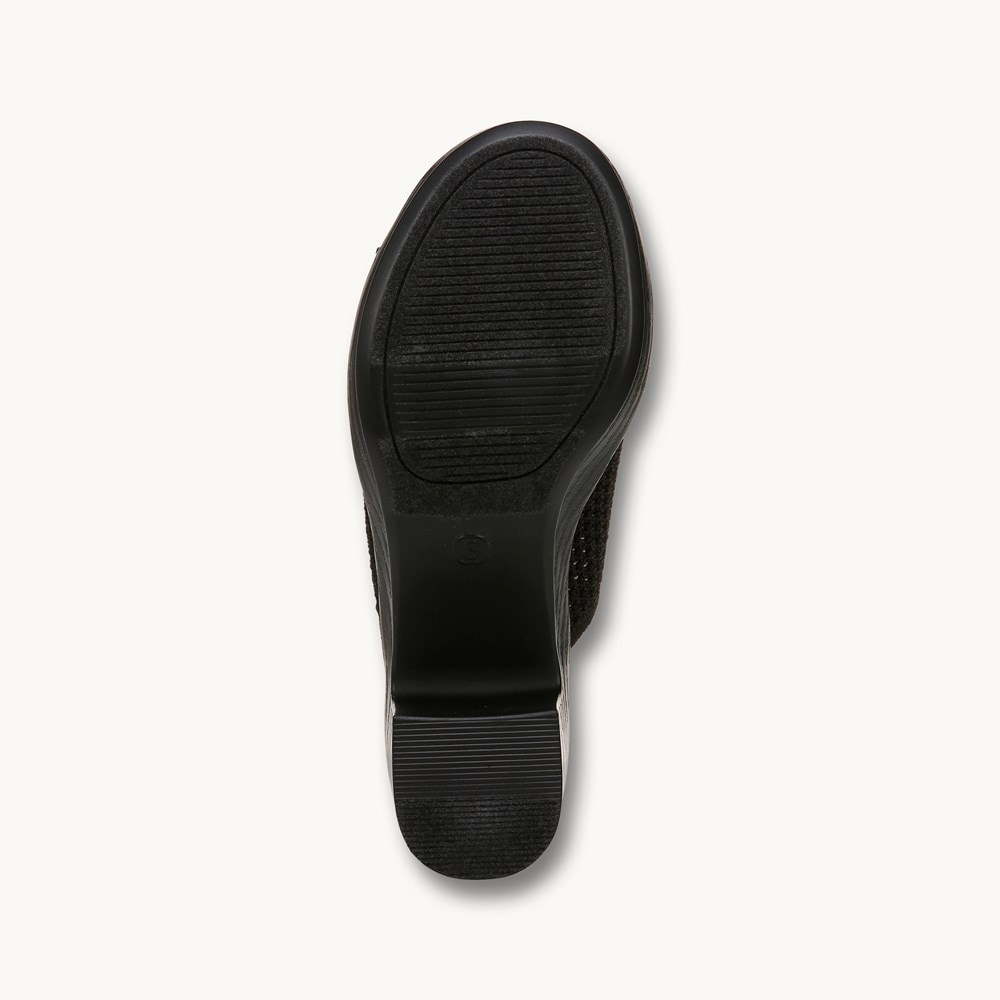 LifeStride Ella Block Heel Sandal - Black Fabric