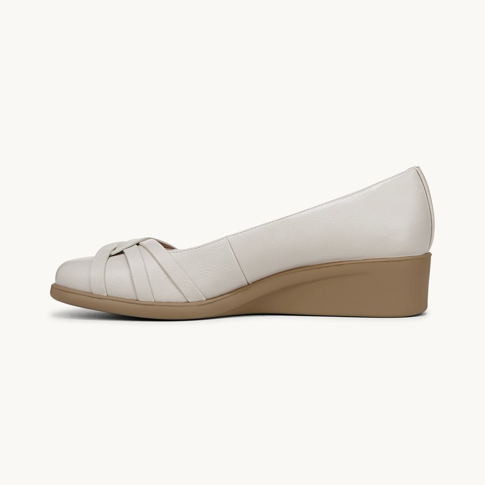 LifeStride Jorie Ballet Wedge - Bone Faux Leather