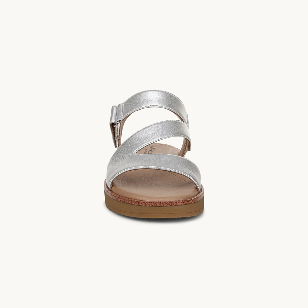 LifeStride Waverly Strappy Sandal - Silver Faux Leather