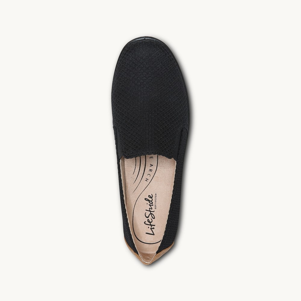 LifeStride Next Level Moccasin - Black/Black Fabric