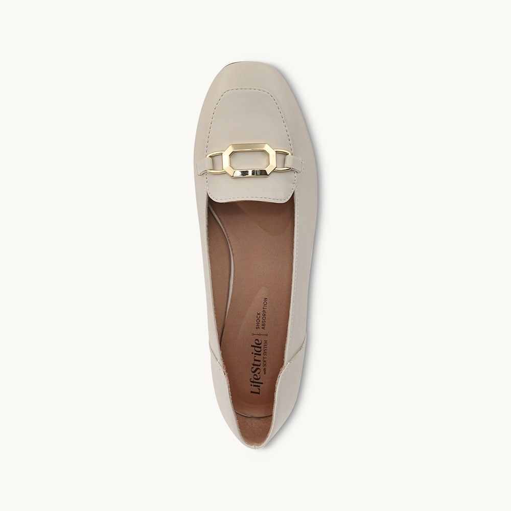 LifeStride Celine Ballet Flat - Bone Faux Leather