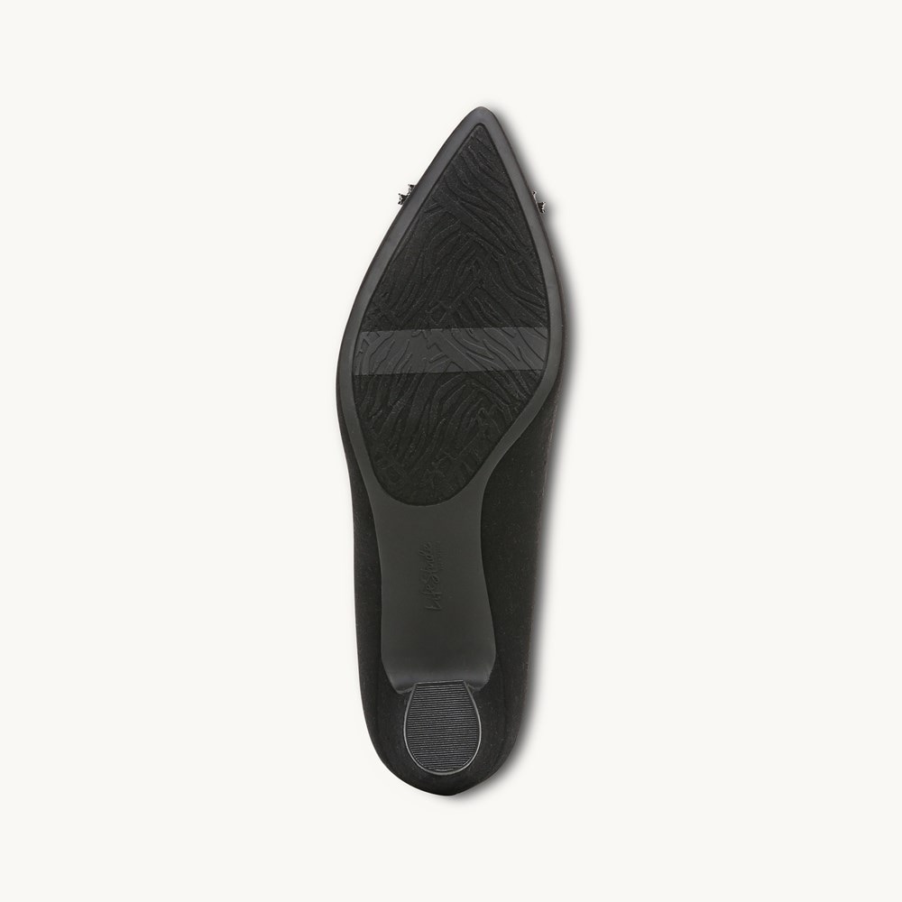 LifeStride Minx Bling Pump - Black Microsuede
