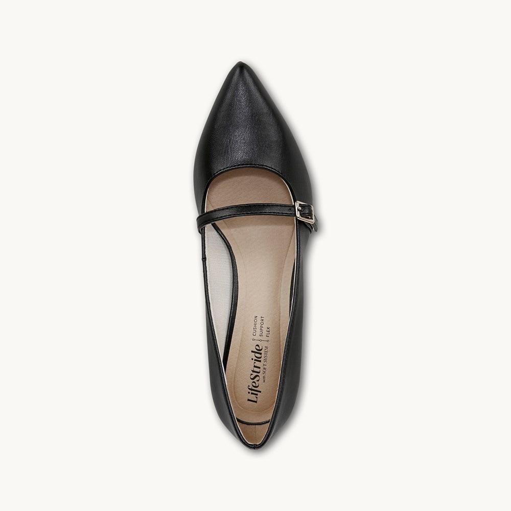 LifeStride Madelyn Mary Jane Pump - Black Faux Leather