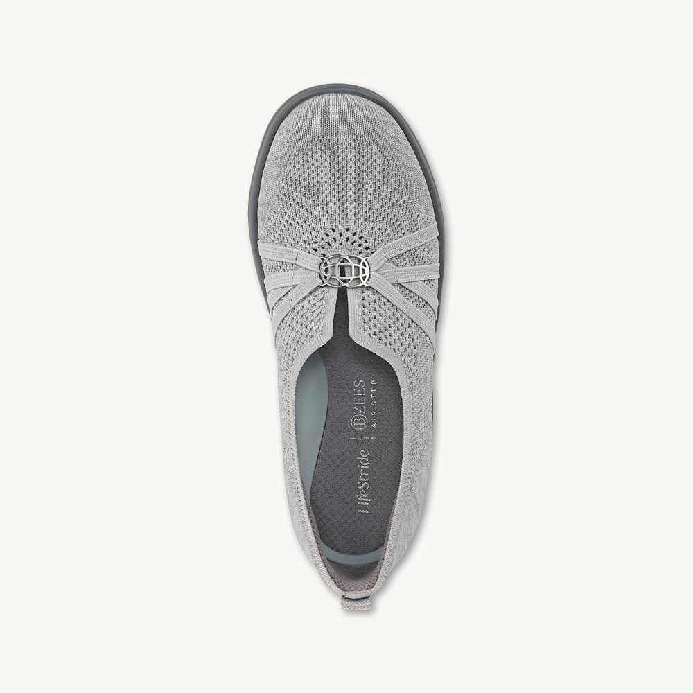 LifeStride Niche Slip On - Oyster Knit Fabric
