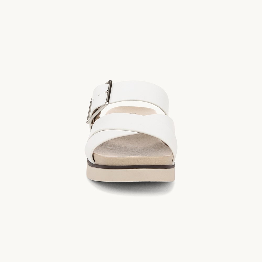 LifeStride Getaway Sandal - Bright White Faux Leather